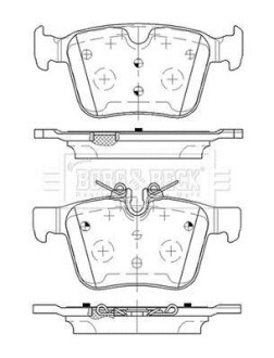 Гальмівні колодки (набір) BORG & BECK BBP2516 (фото 1)