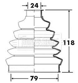 Комплект пильників гумових BORG & BECK BCB2366