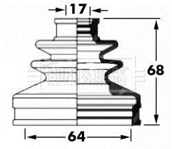 Комплект пильників гумових BORG & BECK BCB6035