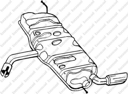 Глушитель задняя часть AUDI A3 (03-12), SEAT Altea (04-10), SEAT Leon (05-12), SEAT Toledo (04-09) (105-503) BOSAL 105503