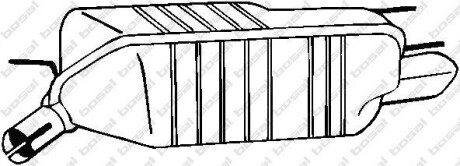 Глушитель, алюм. cталь, задн. часть OPEL CALIBRA 2.0i (00/94 - 07/97) (185-403) BOSAL 185403