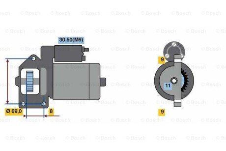 Стартер BOSCH 0001139015