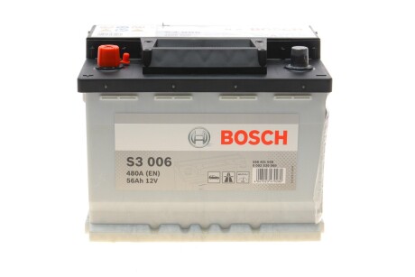 Акумулятор 12В/56Аг/480А/13,47кг BOSCH 0 092 S30 060