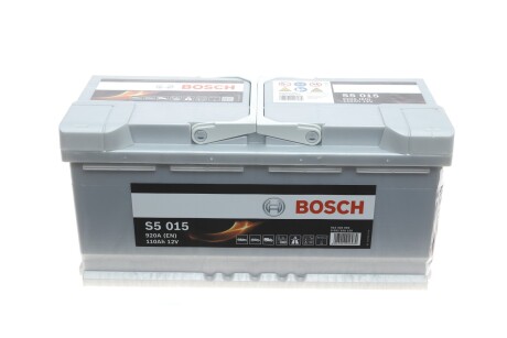 Аккумулятор 110Ah-12v (S5015) (393x175x190),R,EN920 BOSCH 0 092 S50 150