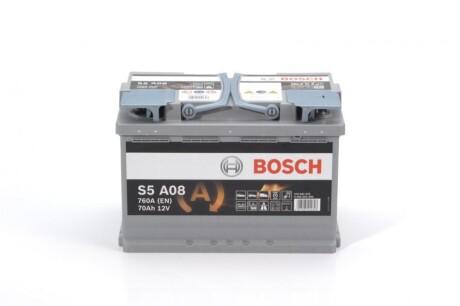 Аккумулятор 70Ah-12v AGM (S5A08) (278х175х190), R, EN 760 BOSCH 0 092 S5A 080