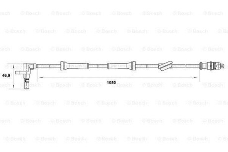 Датчик частоти обертання колеса BOSCH 0265007033