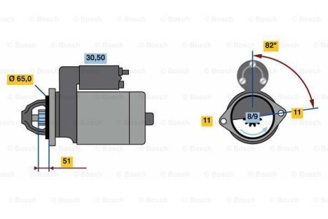 Стартер BOSCH 0986023470