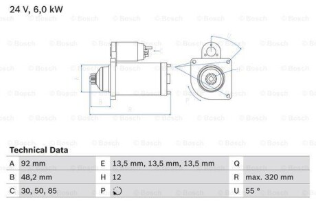 Стартер BOSCH 0986025900