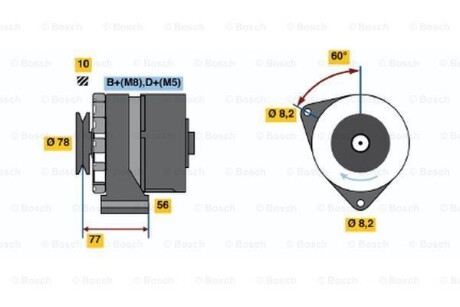 Генератор BOSCH 0 986 034 170