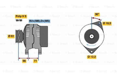 Генератор BOSCH 0 986 042 000