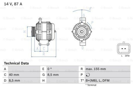 Генератор BOSCH 0 986 042 720