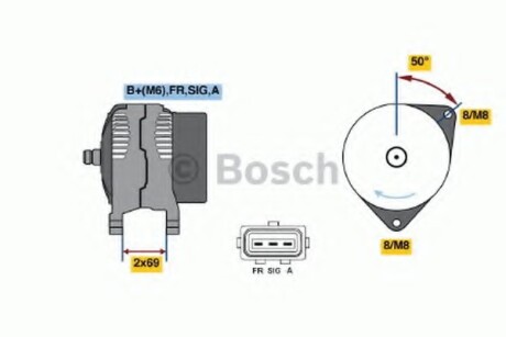 Генератор BOSCH 0 986 049 181