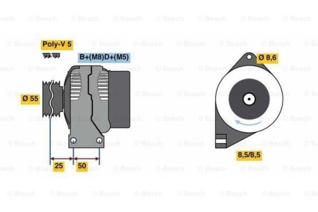 Генератор BOSCH 0 986 049 540 (фото 1)