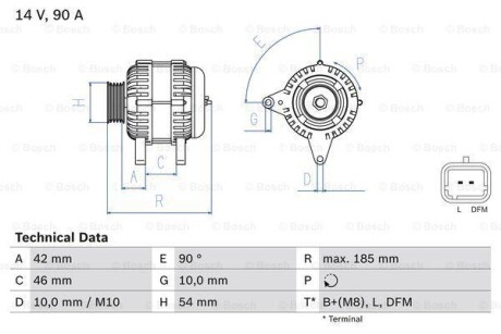 Генератори BOSCH 0 986 080 190