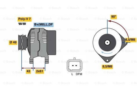 Генератор BOSCH 0 986 080 270