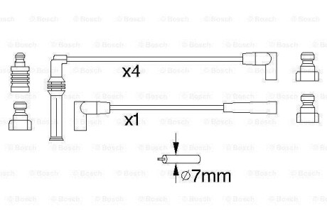 Дроти запалення, набір BOSCH 0986356884