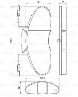 Гальмівні колодки, дискове гальмо (набір) BOSCH 0986424080 (фото 1)