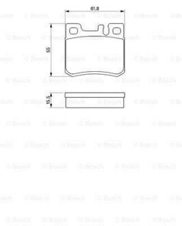 Комплект тормозных колодок, дисковый тормоз BOSCH 0986424358