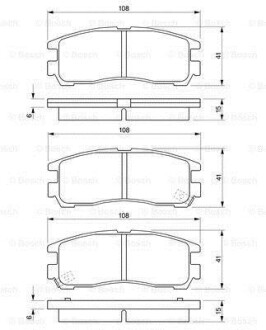 Гальмівні колодки, дискові BOSCH 0986424467