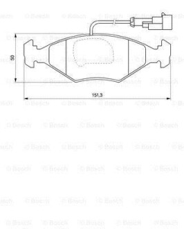 Гальмівні колодки, дискове гальмо (набір) BOSCH 0986424543