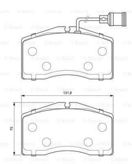 Гальмівні колодки, дискові BOSCH 0986424664 (фото 1)