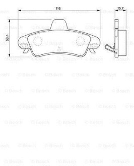 Гальмівні колодки, дискові BOSCH 0986424744