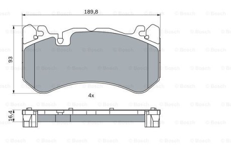 Гальмівні колодки дискові BOSCH 0986424861