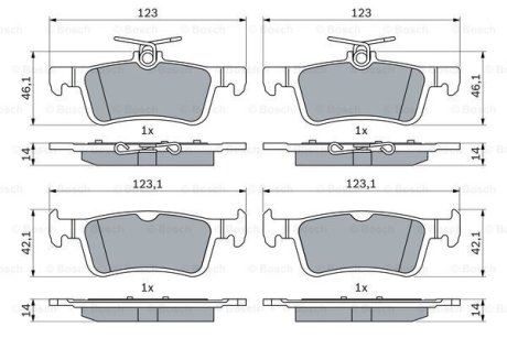 Гальмівні колодки дискові BOSCH 0986424866