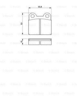 Гальмівні колодки, дискове гальмо (набір) BOSCH 0986460101