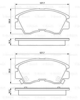 Гальмівні колодки, дискове гальмо (набір) BOSCH 0986460978