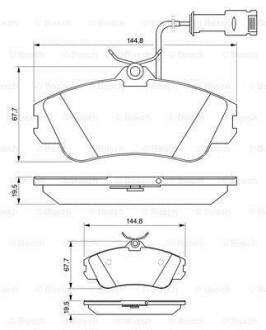 Гальмівні колодки, дискове гальмо (набір) BOSCH 0986461115