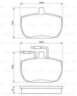 Гальмівні колодки, дискове гальмо (набір) BOSCH 0986467590