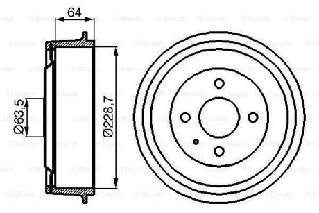 Гальмівний барабан BOSCH 0986477012