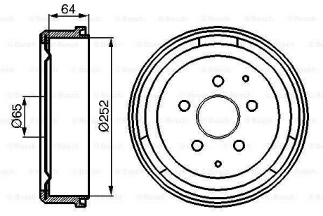 Гальмівний барабан BOSCH 0986477033 (фото 1)