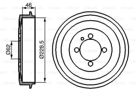 Гальмівний барабан BOSCH 0986477039