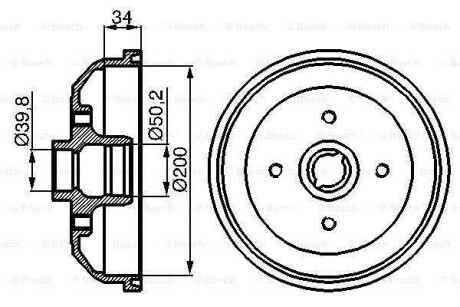 Гальмівний барабан BOSCH 0986477040