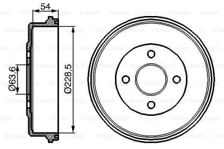 Гальмівний барабан BOSCH 0986477051