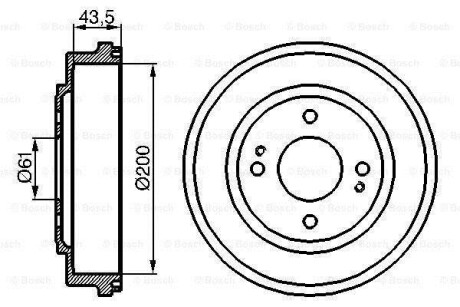 Гальмівний барабан BOSCH 0986477081