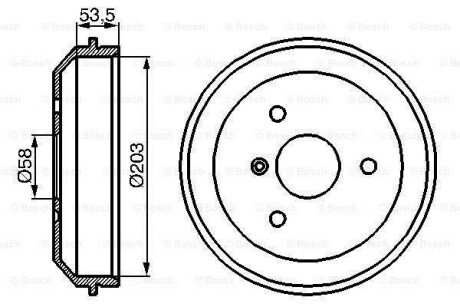 Гальмівний барабан BOSCH 0986477103