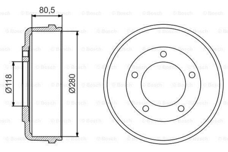 Гальмівний барабан BOSCH 0986477203