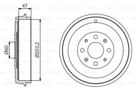 Гальмівний барабан BOSCH 0986477207