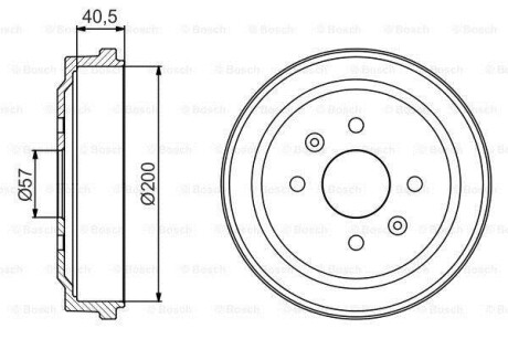 Барабан гальмівний BOSCH 0986477225