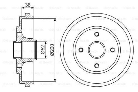 Гальмівний барабан BOSCH 0986477229