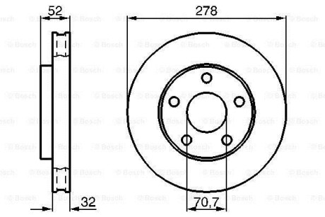 Диск гальмівний BOSCH 0986478486