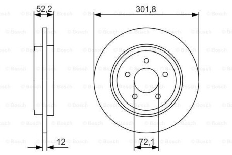 Диск гальмівний BOSCH 0986479A53