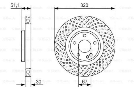 Диск гальмівний BOSCH 0 986 479 A59