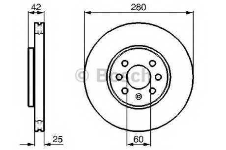 Диск гальмівний BOSCH 0 986 479 B68