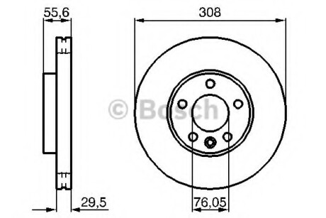 Диск гальмівний BOSCH 0986479B88