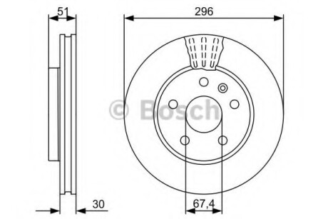 Диск гальмівний BOSCH 0 986 479 C65