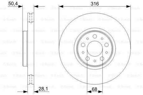 Диск гальмівний BOSCH 0986479C85